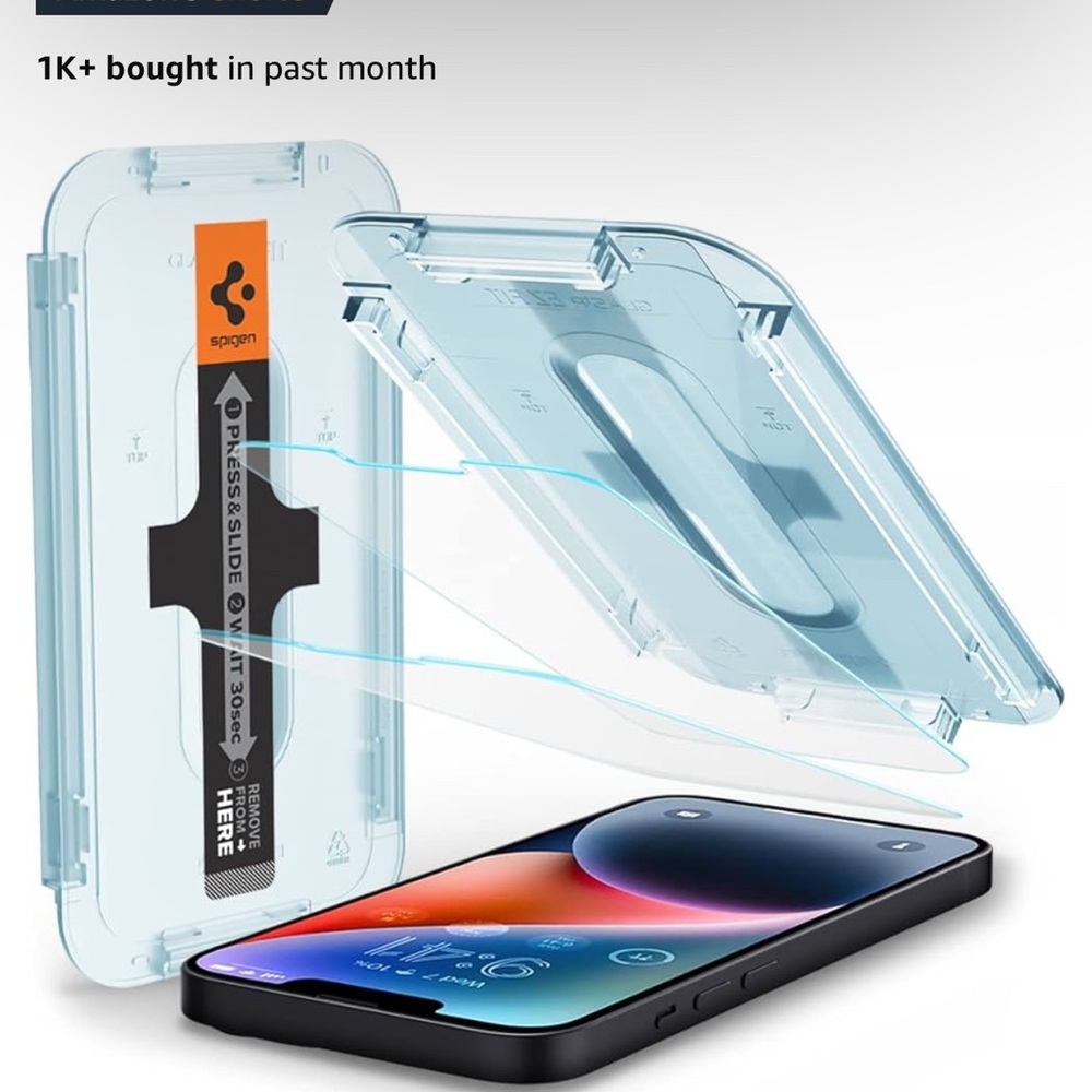 Spigen screen protector iPhone 14 Plus 13 pro max 2 PACK TEMPERED GLASS NEW!